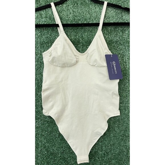 Mirity Body Compression Leotard White Cream Sleeveless Stretch NWT Size 2XL - Picture 1 of 13